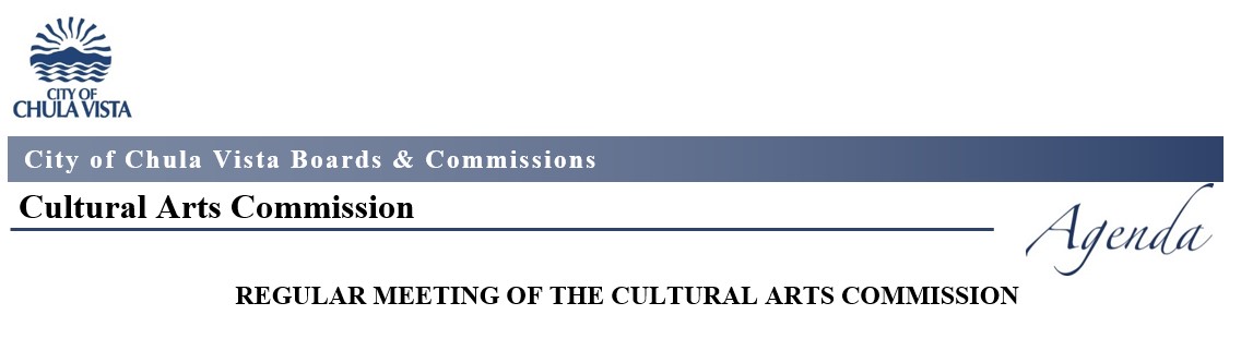 Cultural Arts Commission Regular Meeting Logo