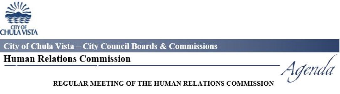 Human Relations Commission Regular Meeting Logo