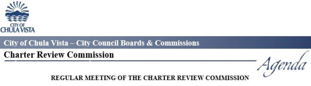 Charter Review Commission Special Meeting Logo