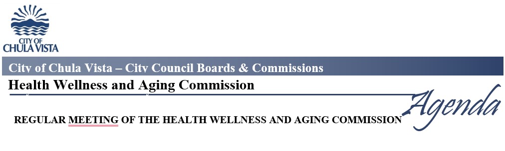 Health Wellness and Aging Commission Regular Meeting Logo